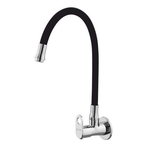 Flexi Sink Cock with Swinging Spout and Wall Flange